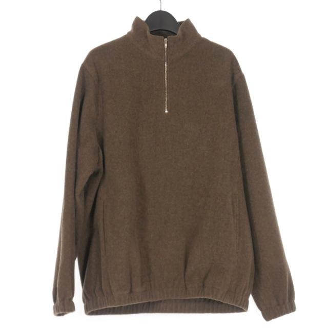 【中古】未使用品 フジ FUJI 25AW ブラッシュドウールプルオーバー トレーナー ウール 長袖 4 ブラウン 茶 JO25A-MO009-WO メンズ