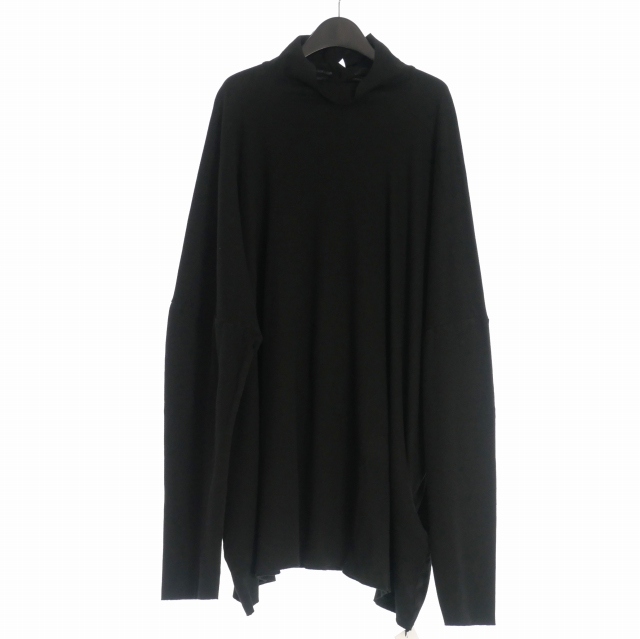 【中古】未使用品 ダークシャドウ DRKSHDW 25AW JUMBO TABARD BLACK ハイネック ロングスリーブTシャツ カットソー