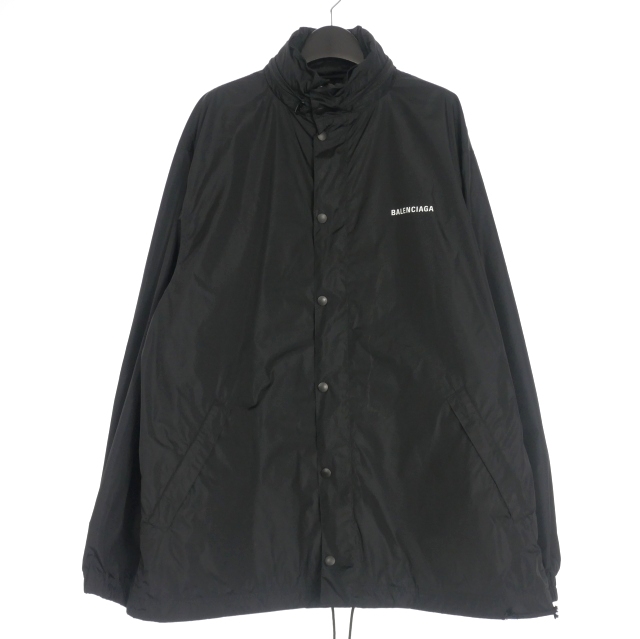 【中古】バレンシアガ BALENCIAGA 青山店限定 20AW ナイロンジャケット  ブルゾン 長袖 XS ブラック 黒 656899