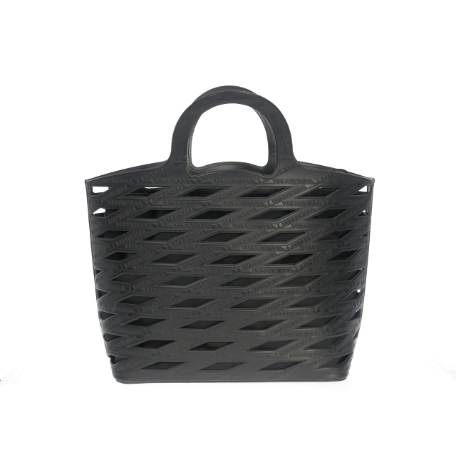 【中古】バレンシアガ BALENCIAGA ネオバスケット PVC トートバッグ 鞄 ブラック 黒 626111 メンズ_1