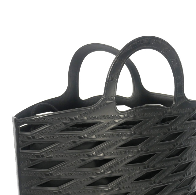 【中古】バレンシアガ BALENCIAGA ネオバスケット PVC トートバッグ 鞄 ブラック 黒 626111 メンズ_3