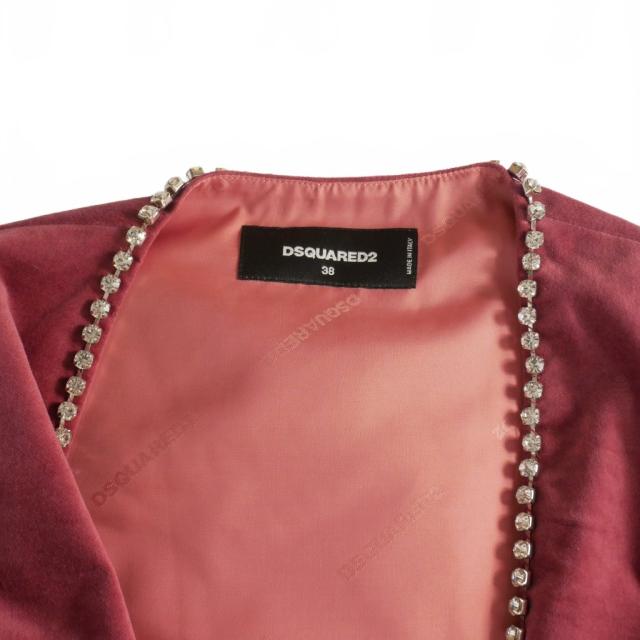 中古】ディースクエアード DSQUARED2 23AW ビジュー装飾 ベルベット  