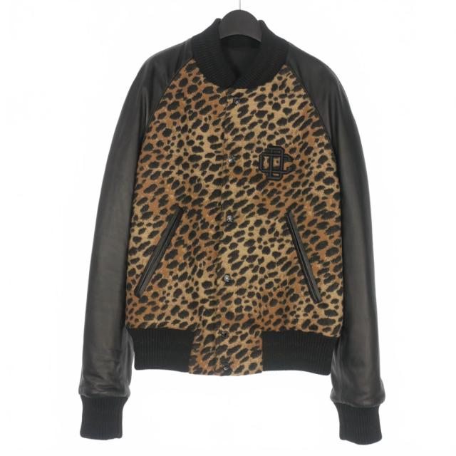 【中古】ディースクエアード DSQUARED2 23AW College Bomber Jacket レオパード柄 ボンバージャケット 中綿 ブルゾン