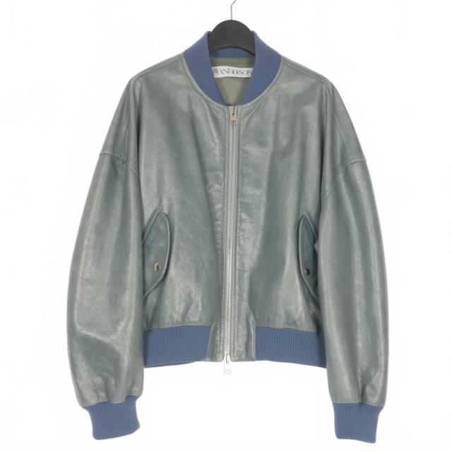 【中古】ジェイダブリューアンダーソン JWアンダーソン J.W.ANDERSON レザー ボンバージャケット ブルゾン クロップド