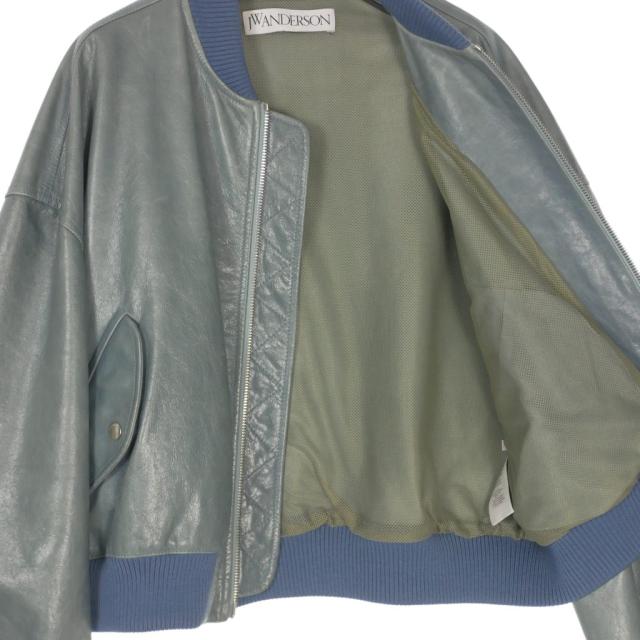 【中古】ジェイダブリューアンダーソン JWアンダーソン J.W.ANDERSON レザー ボンバージャケット ブルゾン クロップド
