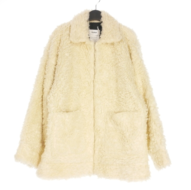 【中古】未使用品 ダブレット doublet 25AW HAND-PAINTED HEMP FAUX FUR JACKET ファージャケット ブルゾン M