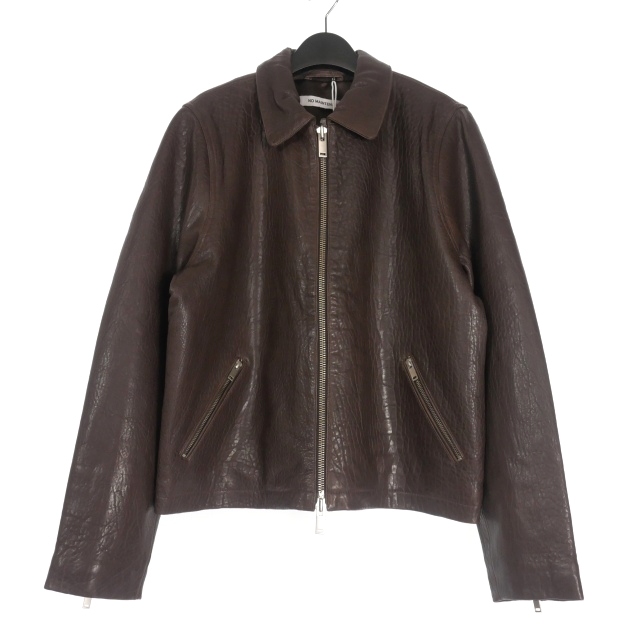 【中古】未使用品 ノーメンテナンス NO MAINTENANCE 25AW MECHANIC JACKET V3 ラムレザー メカニックジャケット M ブラウン