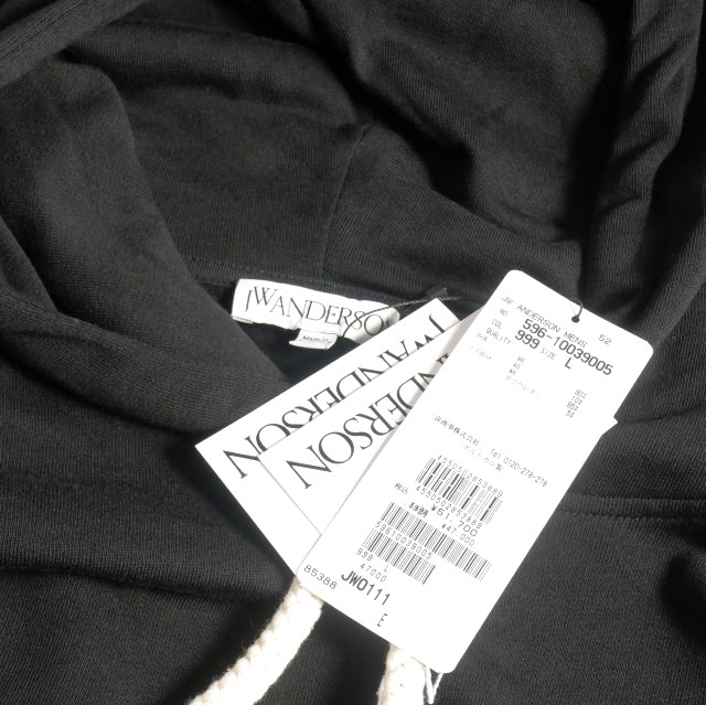 【中古】未使用品 JWアンダーソン J.W.ANDERSON ANCHOR EMBROIDERY HOODIE アンカー刺繍 フーディ パーカー L