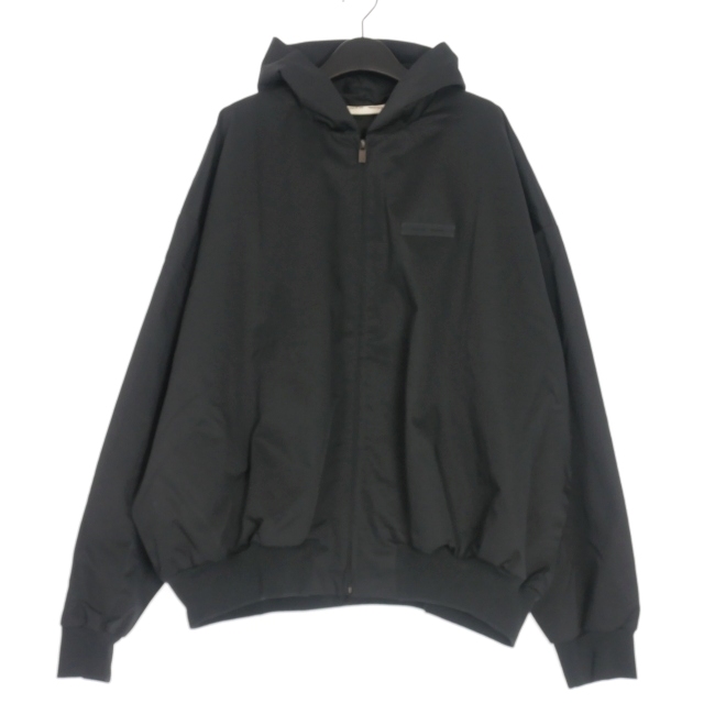 【中古】未使用品 エフオージー エッセンシャルズ FOG ESSENTIALS POLY COTTON TWILL HOODIE フーディジャケット L ブラック