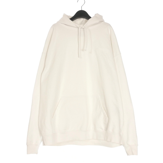 【中古】ヴェトモン ベトモン VETEMENTS ロゴ刺繍 オーバーサイズ フーディ パーカー 長袖 M ホワイト 白 UA53HD260W