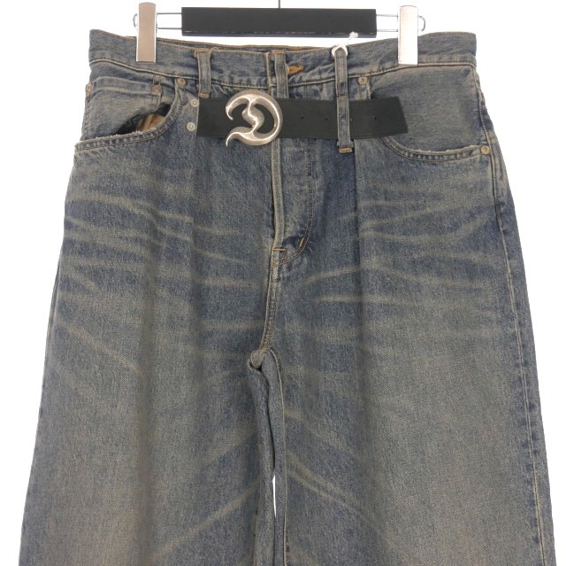 【中古】未使用品 ダイリク DAIRIKU 25AW "D"Buckle Super wide Denim Pants バックル デニムパンツ ジーンズ 29(M)