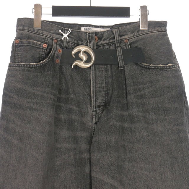 【中古】未使用品 ダイリク DAIRIKU 25AW "D"Buckle Super wide Denim Pants バックル デニムパンツ ジーンズ 29(M)