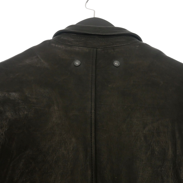 【中古】イサムカタヤマバックラッシュ ISAMU KATAYAMA BACKLASH THE LINE GUIDIカーフ レザーテーラードジャケット ブラック_4