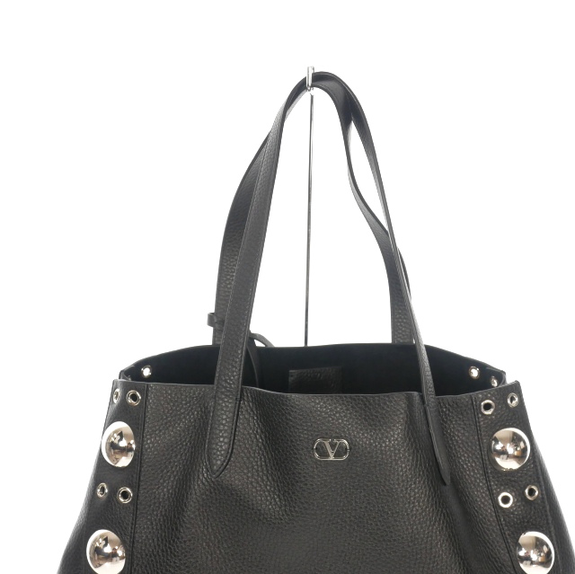 【中古】ヴァレンティノ ガラヴァーニ VALENTINO GARAVANI NELLCOTE ネルコート レザートートバッグ 鞄 ブラック 黒_3