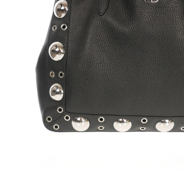 【中古】ヴァレンティノ ガラヴァーニ VALENTINO GARAVANI NELLCOTE ネルコート レザートートバッグ 鞄 ブラック 黒_4