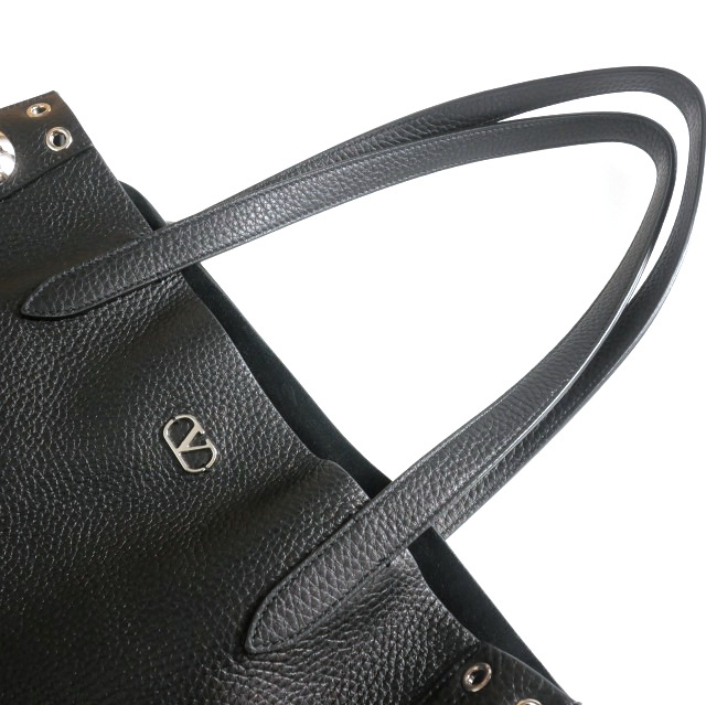【中古】ヴァレンティノ ガラヴァーニ VALENTINO GARAVANI NELLCOTE ネルコート レザートートバッグ 鞄 ブラック 黒_6