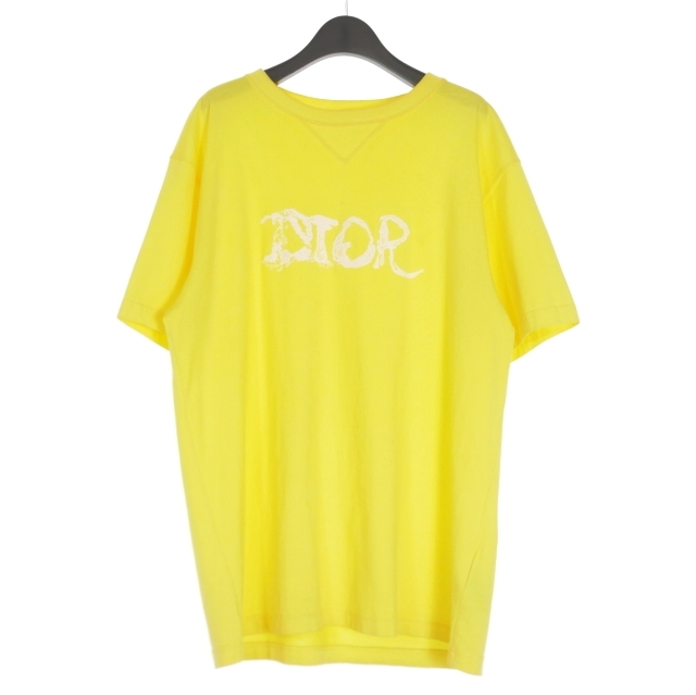 【中古】ディオール Dior 21AW ピータードイグ Tシャツ カットソー 半袖 XL イエロー 黄 143J685C0677 国内正規