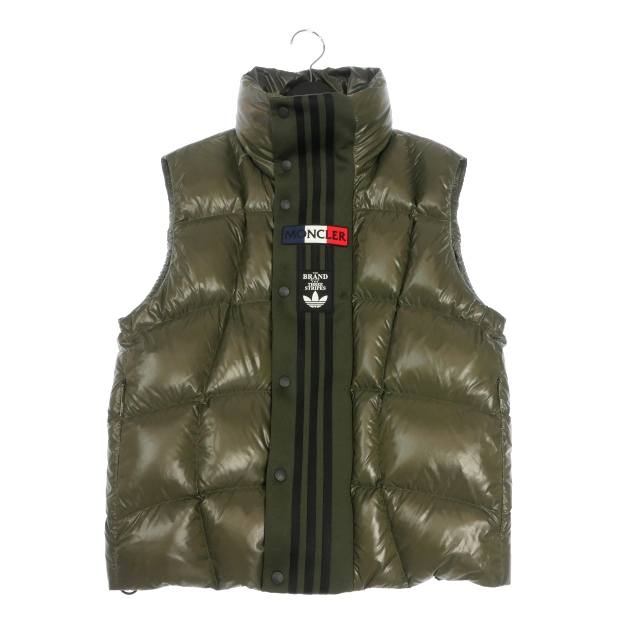 【中古】モンクレール MONCLER × アディダス adidas BOZON GILET ダウンベスト ジャケット 00 カーキ I209S1A00011