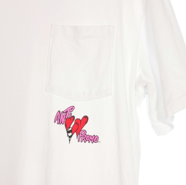 【中古】マッティボーイ Matty Boy 25SS ANTI PROMO Tee NY限定 ポケットTシャツ カットソー 半袖 M ホワイト 白_3