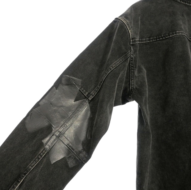 【中古】未使用品 マーティンローズ Martine Rose Denim Overshirt デニム オーバーサイズシャツ 長袖 S ブラック 黒 MRSS24-224_5