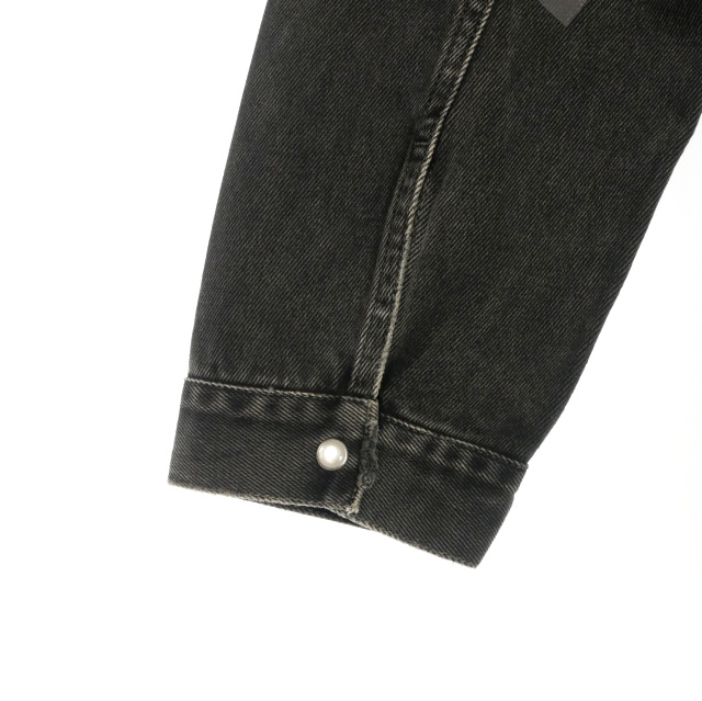 【中古】未使用品 マーティンローズ Martine Rose Denim Overshirt デニム オーバーサイズシャツ 長袖 S ブラック 黒 MRSS24-224_6