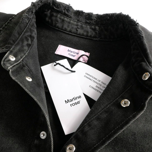 【中古】未使用品 マーティンローズ Martine Rose Denim Overshirt デニム オーバーサイズシャツ 長袖 S ブラック 黒 MRSS24-224_7