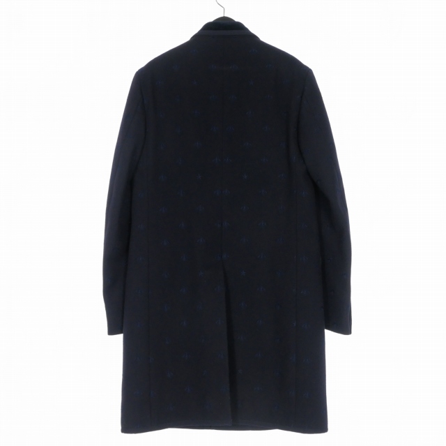 【中古】未使用品 グッチ GUCCI BEE刺繍 オーバーコート チェスターコート ジャケット 46 ネイビー 紺 国内正規_1