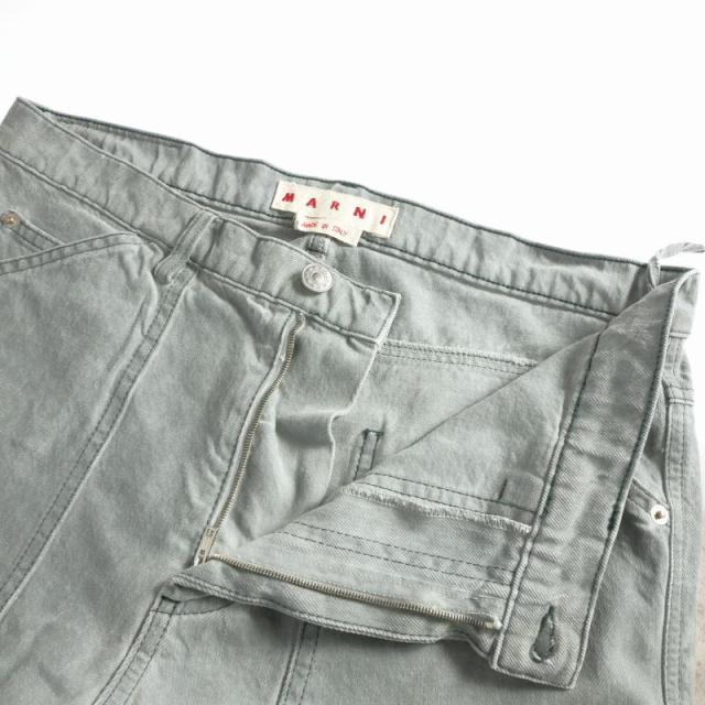 【中古】マルニ MARNI 23SS 切替 ワイドジーンズ デニムパンツ 30 グレー PUJU0065A0 国内正規 メンズ_7