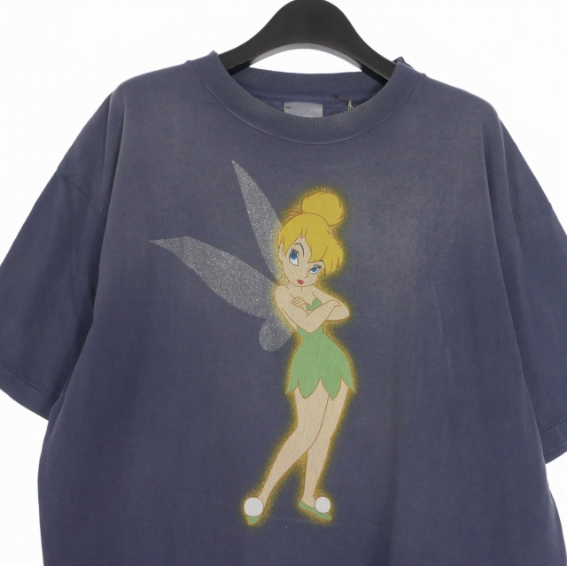 【中古】未使用品 セントマイケル SAINTMICHAEL × Disney 26SS TINKER BELL DSN_SS TEE Tシャツ カットソー 半袖 XL ネイビー_2