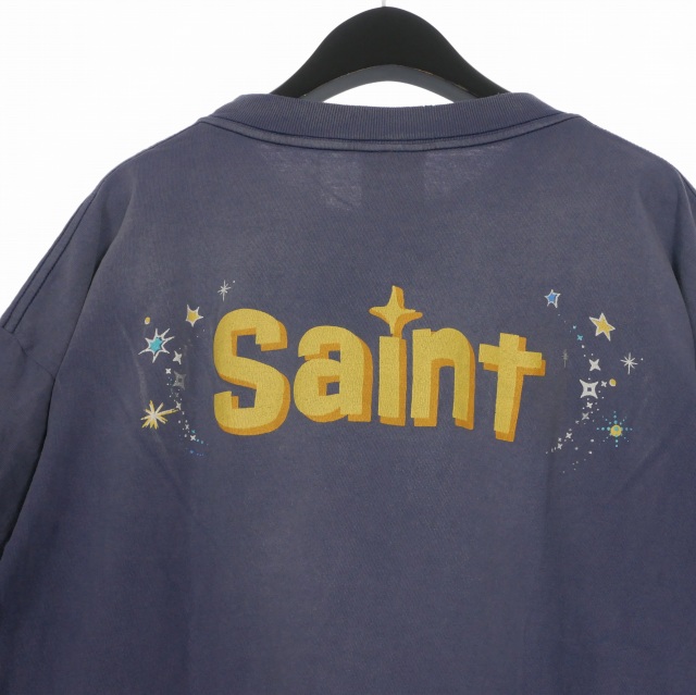 【中古】未使用品 セントマイケル SAINTMICHAEL × Disney 26SS TINKER BELL DSN_SS TEE Tシャツ カットソー 半袖 XL ネイビー_4