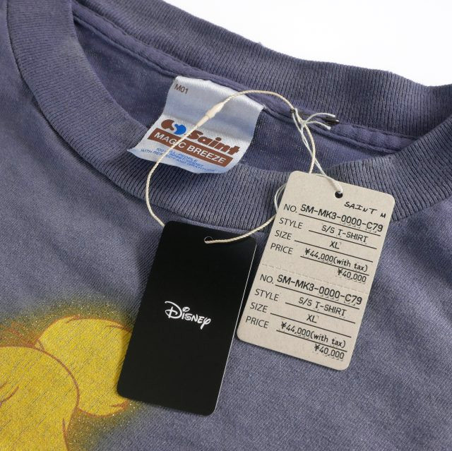 【中古】未使用品 セントマイケル SAINTMICHAEL × Disney 26SS TINKER BELL DSN_SS TEE Tシャツ カットソー 半袖 XL ネイビー_5