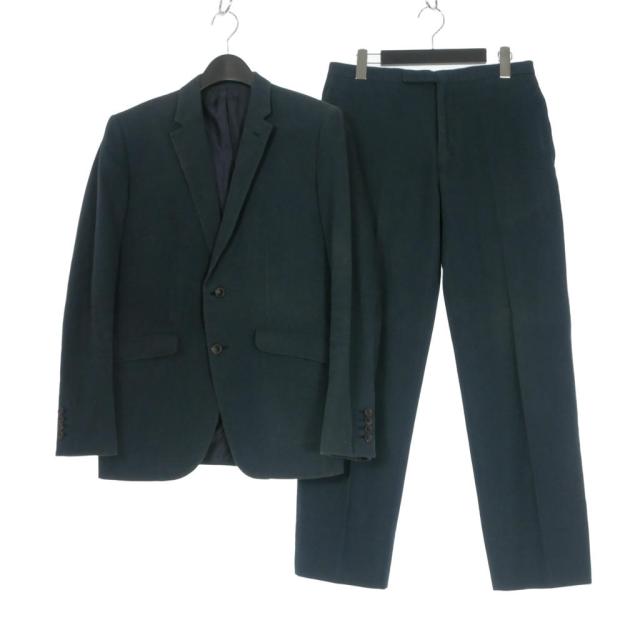 【中古】マイケルタピア MICHAEL TAPIA セットアップ パンツスーツ 上下 コットン 50 ネイビー 紺 メンズ