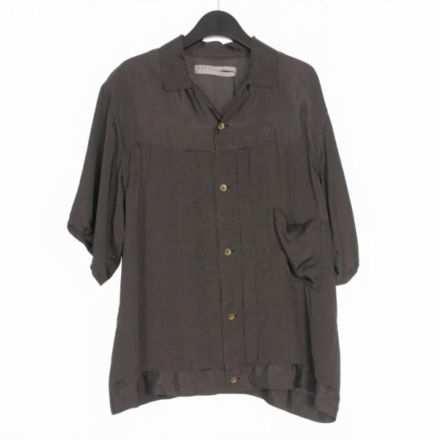 【中古】未使用品 ネイプ NAPE 25SS DECAY TYPE1st HSH オープンカラーシャツ 半袖 2 ブラック 黒 432 メンズ