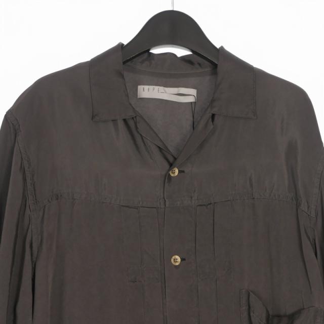 【中古】未使用品 ネイプ NAPE 25SS DECAY TYPE1st HSH オープンカラーシャツ 半袖 2 ブラック 黒 432 メンズ_2