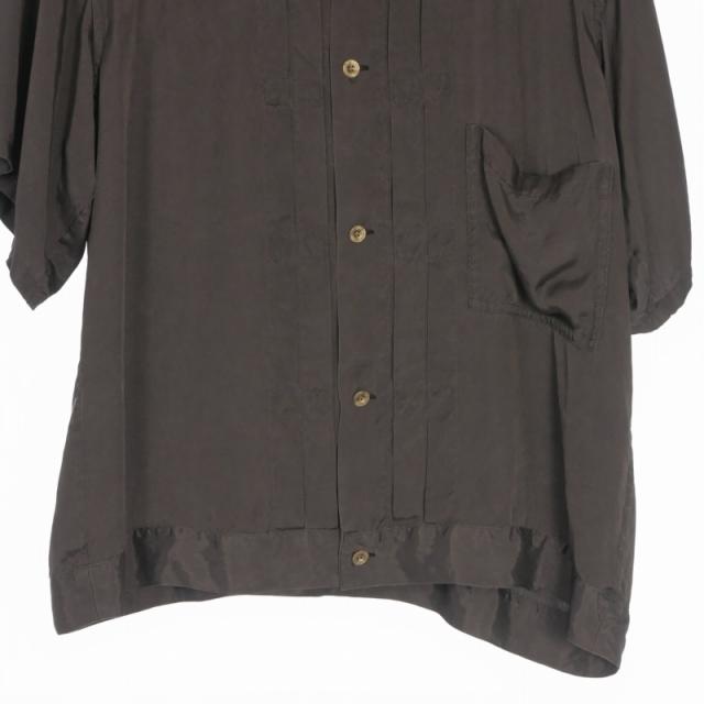 【中古】未使用品 ネイプ NAPE 25SS DECAY TYPE1st HSH オープンカラーシャツ 半袖 2 ブラック 黒 432 メンズ_3