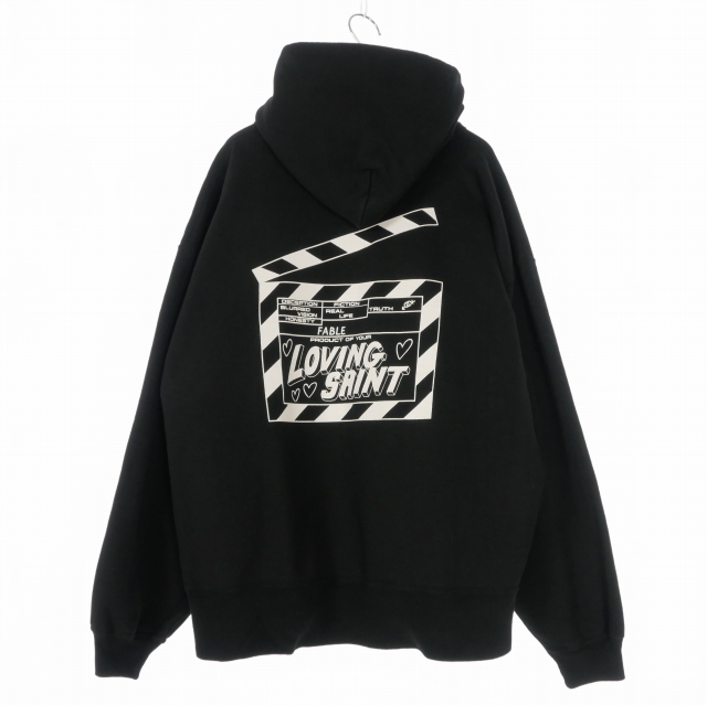 【中古】未使用品 セントマイケル SAINTMICHAEL 26SS HOODIE I LOVE SAINT ロゴプリントパーカー トレーナー XL SM-MK8-0000-057 メンズ_1
