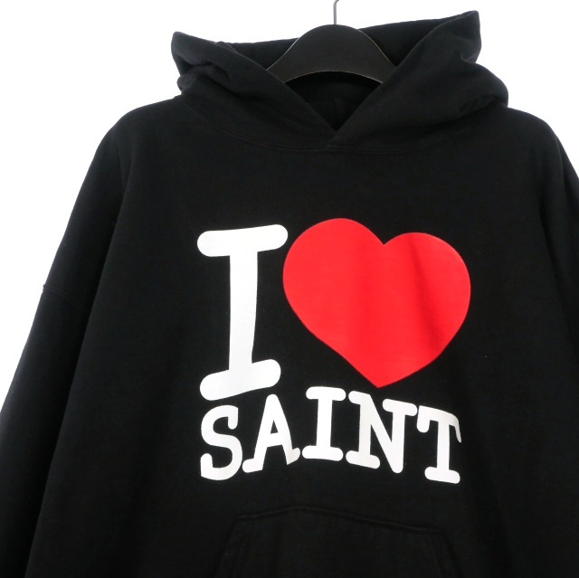 【中古】未使用品 セントマイケル SAINTMICHAEL 26SS HOODIE I LOVE SAINT ロゴプリントパーカー トレーナー XL SM-MK8-0000-057 メンズ_2