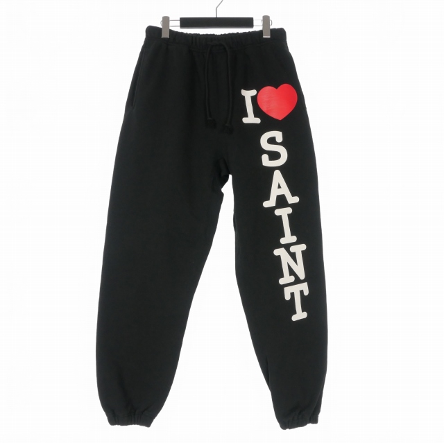【中古】未使用品 セントマイケル SAINTMICHAEL 26SS SWEAT PANTS I LOVE SAINT ロゴプリント スウエットパンツ