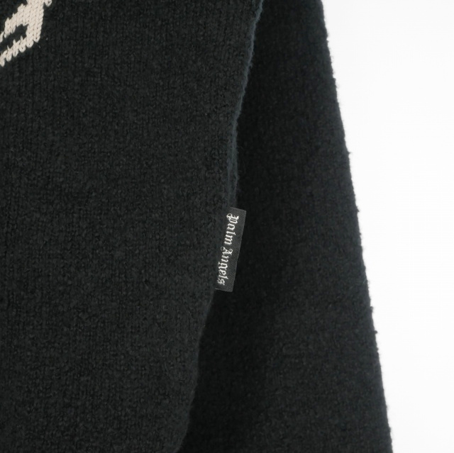 【中古】未使用品 パームエンジェルス PALM ANGELS 24AW Black Monogram Sweater モノグラムセーター ニット 長袖 M ブラック_4