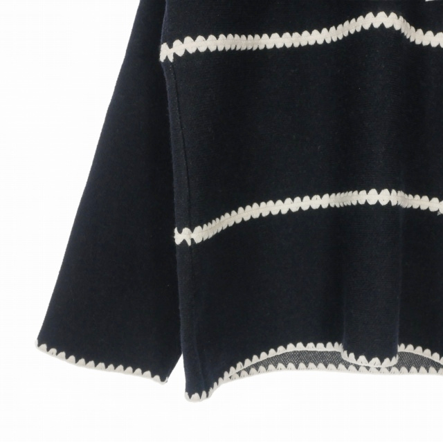 【中古】未使用品 パームエンジェルス PALM ANGELS 23AW Monogram Striped Sweater M ネイビー PMHE048E23KNI0014603 国内正規 メンズ_3