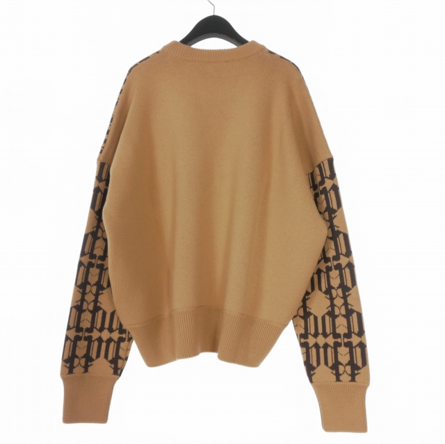 【中古】未使用品 パームエンジェルス PALM ANGELS 23AW ALLOVER MONOGRAM JQRD SWEA S ベージュ PMHE053E23KNI0016160 国内正規 メンズ_1