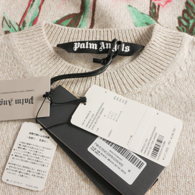 【中古】未使用品 パームエンジェルス PALM ANGELS 23AW PALMS ROW PRINTED SWEATER S PMHE054E23KNI0050455 国内正規 メンズ_5
