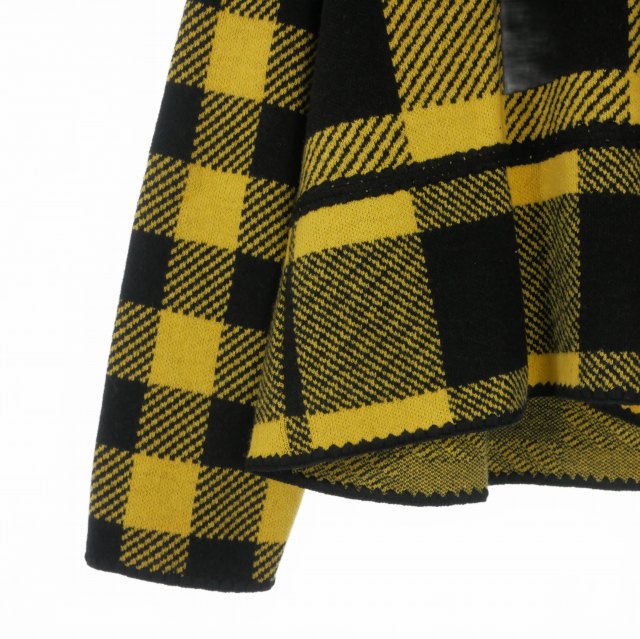 【中古】未使用品 パームエンジェルス PALM ANGELS 24AW PA MONOGRAM TRATAN KNIT HO OCHER ニットフーディ セーター L イエロー_3