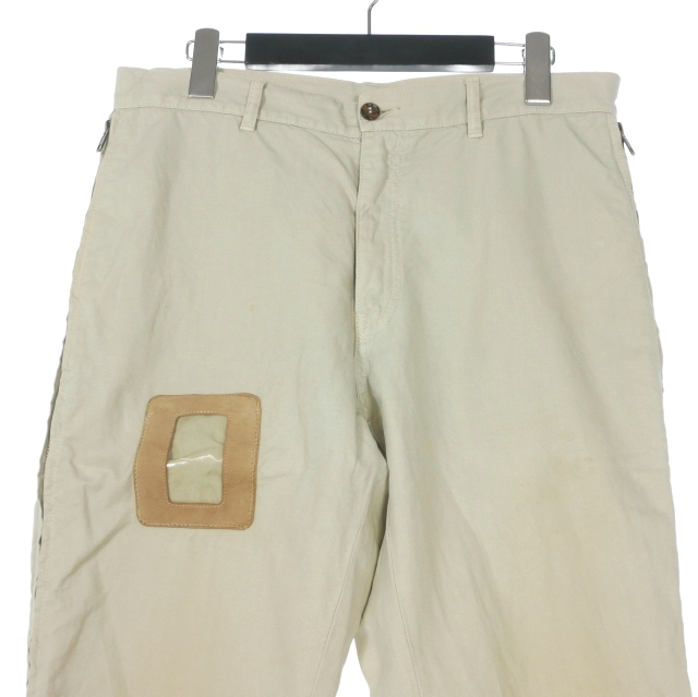【中古】マルタンマルジェラ 10 Martin Margiela 10 12SS サイドジップリブパンツ 46 オフホワイト S30KA0264_2
