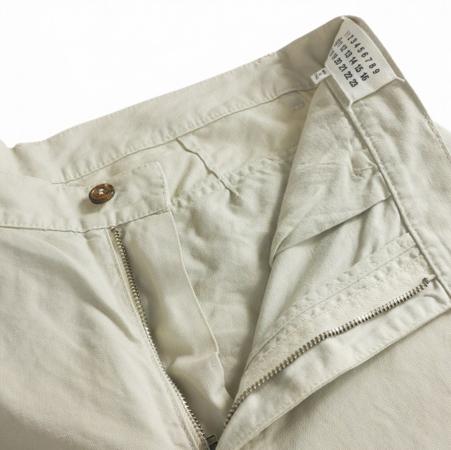 【中古】マルタンマルジェラ 10 Martin Margiela 10 12SS サイドジップリブパンツ 46 オフホワイト S30KA0264_7