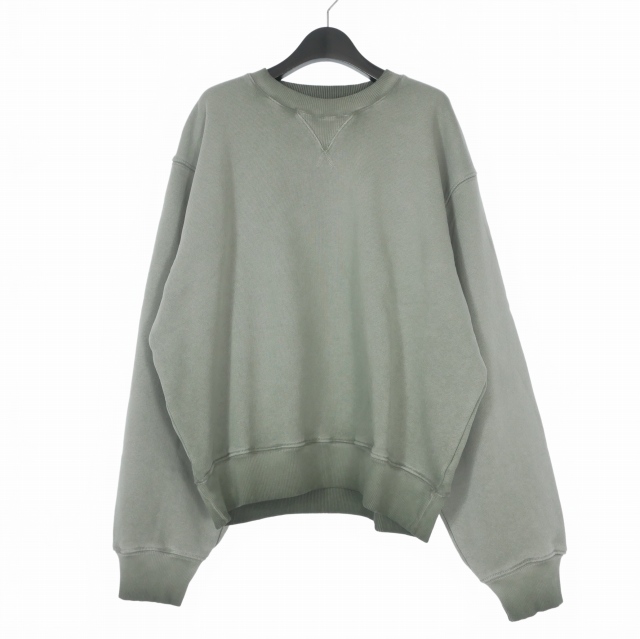 【中古】未使用品 ホープ HOPE 25AW ウォッシュ加工 スウェットシャツ トレーナー 44 グリーンフェード 57465136 メンズ