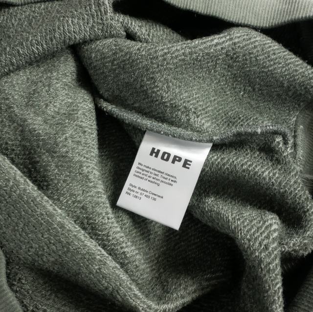 【中古】未使用品 ホープ HOPE 25AW ウォッシュ加工 スウェットシャツ トレーナー 44 グリーンフェード 57465136 メンズ_5