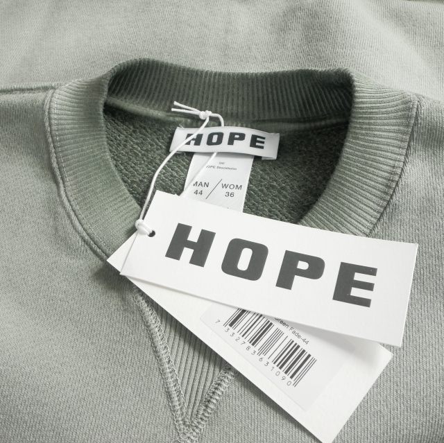 【中古】未使用品 ホープ HOPE 25AW ウォッシュ加工 スウェットシャツ トレーナー 44 グリーンフェード 57465136 メンズ_6