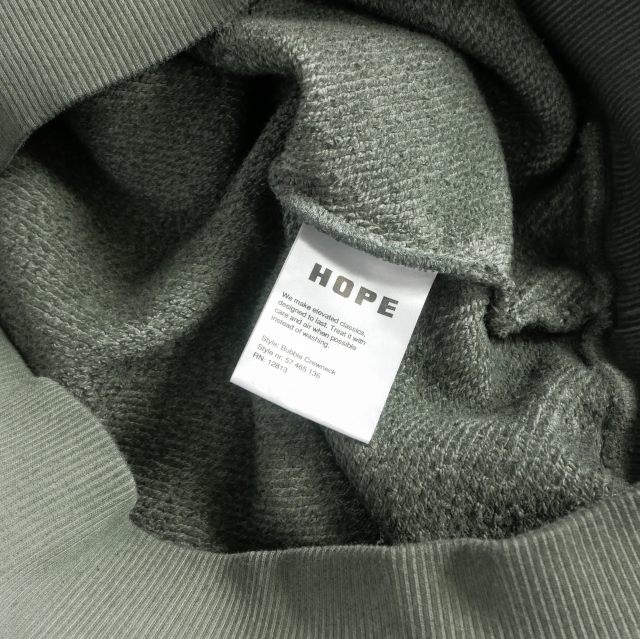 【中古】未使用品 ホープ HOPE 25AW ウォッシュ加工 スウェット トレーナー 48 グリーンフェード 57465136 メンズ_5