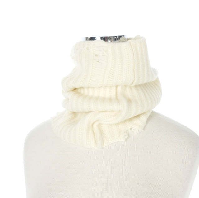 【中古】未使用品 アンドゥムルメステール ANN DEMEULEMEESTER 24AW ALANTA COLLAR デストロイ加工 ネックウォーマー
